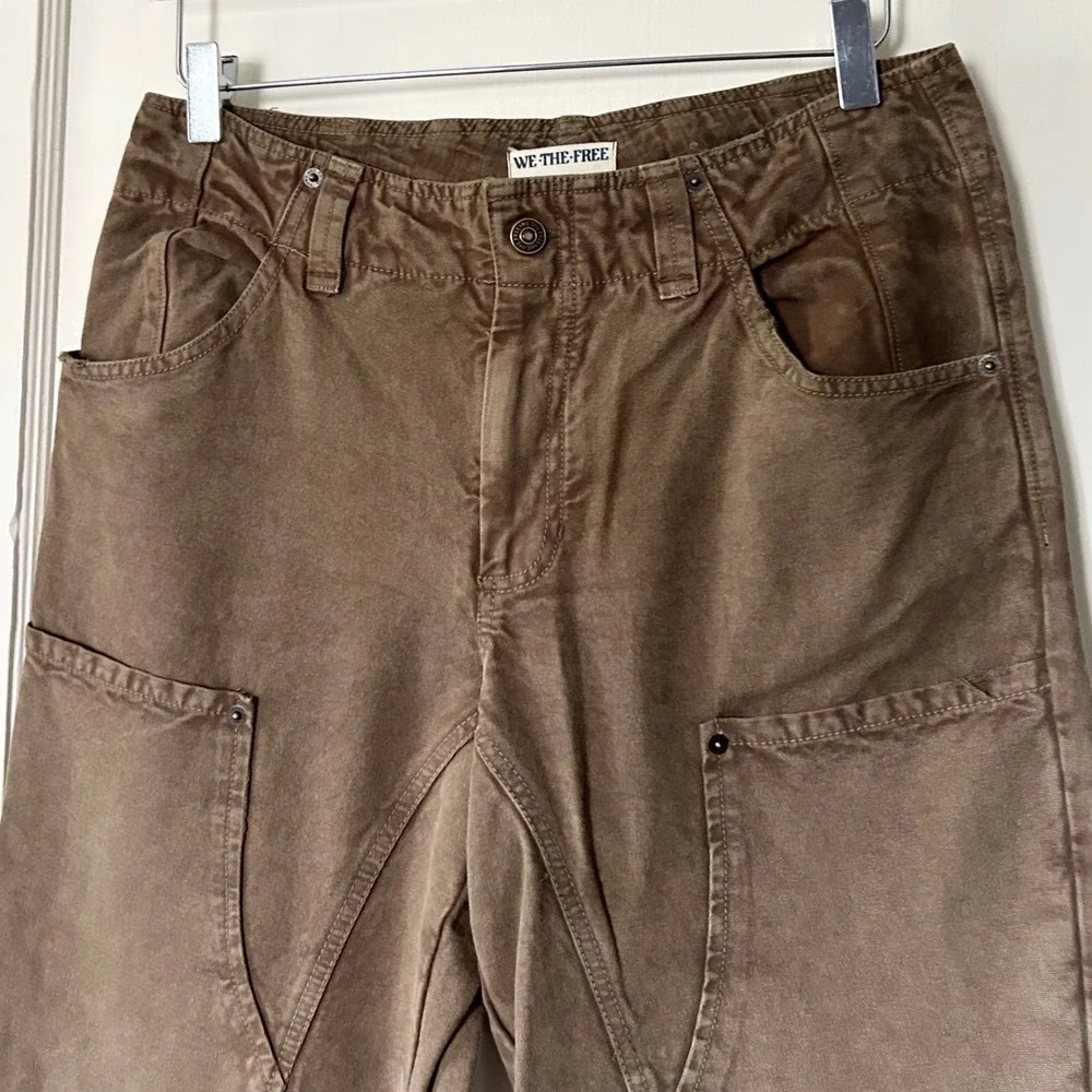Free People Supersonic Slim Pant Breen 10 Workwear Utility Cargo Spring Y2K‎